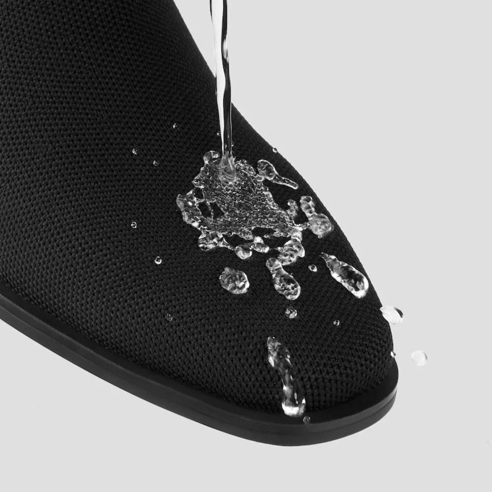 VIVAIA Black‎ Square-Toe Water-Repellent Ankle Boots (Riley Pro) EU/41 US/9.5